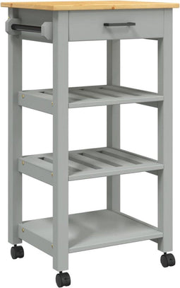 vidaXL - Keukentrolley - MONZA - 48x40x90 - cm - massief - grenenhout