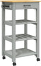 vidaXL - Keukentrolley - MONZA - 48x40x90 - cm - massief - grenenhout