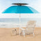 Aktive Opvouwbare Strandparasol Met Uv50-bescherming 200 Cm Blauw