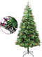 vidaXL - Kerstboom - met - LED - en - dennenappels - 195 - cm - PVC - en - PE - groen