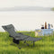 Woltu Campingstoel Set - Opvouwbare Ultralichte Relaxstoel met Armleuningen en Bekerhouder - Grijs -