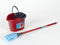 Vileda speelgoed dweil met emmer - 61 cm - Motoriektraining - Rood
