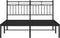 vidaXL - Bedframe - met - hoofdbord - metaal - zwart - 135x190 - cm