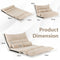 Coast Slaapbank - Inklapbaar - 42-traps verstelbare rugleuning - Beige