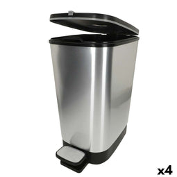 Vuilnisemmer Curver Grijs Plastic 25 L (4 Stuks)
