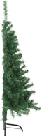vidaXL - Kunstkerstboom - Half - 120 cm - PVC - Groen