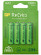 GP ReCyko+ 1300mAh - Batterijen Ni-MH - Groen (4 stuks)