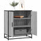 vidaXL - Dressoir - 68x35x76 - cm - bewerkt - hout - en - metaal - grijs - sonoma