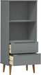 vidaXL - Boekenkast - MOLDE - 60x35x133,5 - cm - massief - grenenhout - grijs