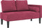 vidaXL - Chaise - longue - met - kussens - fluweel - wijnrood