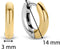 TI SENTO Dames Oorbellen - 925 zilver - Zilver geel verguld - 7210SY