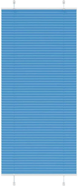 vidaXL - Plissé - rolgordijn - 90x200 - cm - stofbreedte - 89,4 - cm - polyester - blauw