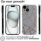 iMoshion Hoesje Geschikt voor iPhone 15 Hoesje Siliconen - iMoshion Design hoesje - Meerkleurig / White Graphic