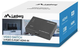 Lanberg SWV-HDMI-0003 - HDMI Hub - 4x HDMI - Zwart