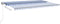 vidaXL - Luifel - automatisch - uittrekbaar - 500x350 - cm - blauw - en - wit