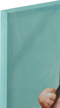 J-Line wanddecoratie Honden Zwemshort - canvas/verf - mix