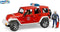 Bruder - Jeep Wrangler Unlimited Rubicon Fire Dept vehicle with fireman (BR2528)