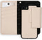 Selencia Hoesje Geschikt voor iPhone SE (2022) / SE (2020) / 8 / 7 / 6s / 6 Hoesje Met Pasjeshouder - Selencia Llyr 2-in-1 Uitneembare Slang Bookcase - Wit