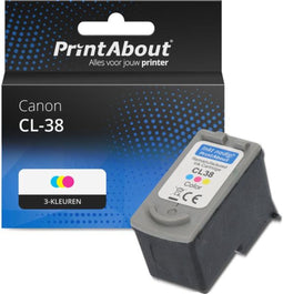 PrintAbout CL-38 - Huismerk Inktcartridge - 3-kleuren - Geschikt voor Canon (1 stuk)