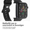 imoshion Siliconen⁺ bandje - Geschikt voor Apple Watch 1, 2, 3, 4, 5, 6, 7, 8, 9, 10 (42 mm), SE - 38/40/41 mm - Zwart - S/M