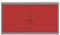 vidaXL - Gereedschapskast - Muurbevestigd - Rood - 100x20x55 - cm - Staal
