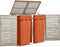 vidaXL - Containerberging - dubbel - 138x77,5x112,5 - cm - roestvrij - staal