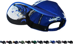 Capiche® Baseball Cap pet Heren - Buckle / Strap sluiting - Unisex - Crying Wolf - Onesize - Sportcap - Baseball Cap - Mannen - Blauw - Cap - Petten - pet dames - petten heren