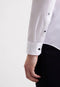Seidensticker - Slim Fit Overhemd - Strijkvrij - Mouwlengte 7 - Wit - Boordmaat 41