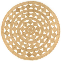vidaXL - Vloerkleed - handgemaakt - 240 - cm - gevlochten - jute
