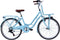 Wings Retro Kinderfiets - Fiets voor Meisjes - 22 Inch 34 cm - 6 Versnellingen - V-Brakes - Lichtgroen