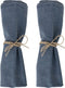 Laura Ashley Kitchen Linen Collectables Set 2 Servetten Wild Clematis Blauw Uni