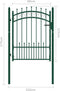 vidaXL - Poort - met - speerpunten - 100x125 - cm - staal - groen