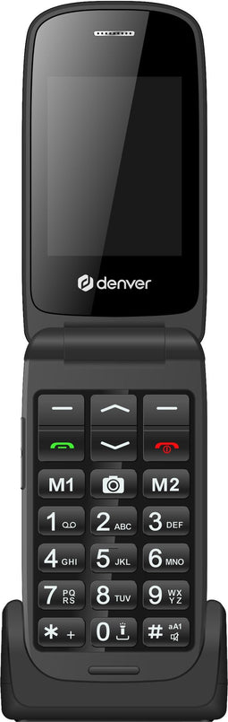Denver BAS-24600L - Senioren mobiele telefoon met 4G - Grote toetsen en SOS-knop - Zwart