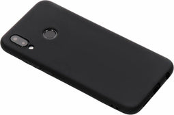 Hoesje Siliconen Geschikt voor Huawei P20 Lite - Color Backcover - Zwart