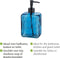 WENKO Zeepdispenser Pure Soap Glas blauw 550ml - Zeeppompje