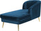ALLIER - Chaise longue - Marineblauw - Linkerzijde - Fluweel