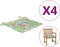 vidaXL - Tuinstoelkussens - 4 - st - 50x50x3 - cm - oxford - stof - bladpatroon