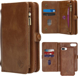 iMoshion Hoesje Geschikt voor iPhone 8 Plus / 7 Plus / 6 Plus / 6s Plus Hoesje Met Pasjeshouder - iMoshion 2-in-1 Wallet Bookcase - Bruin