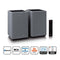Lenco Hifi Speaker - Boekenplank speakers met Bluetooth - 80W - 2 stuks - Stereo set - SPB-240BKGY - Zwart/Grijs