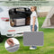 Woltu Campingtafel CPT8135gr - Opvouwbare Reistafel met Handvat - Aluminium en MDF - Grijs - 70 x 50