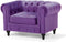 CHESTERFIELD - Woonkamerset - Paars - Fluweel