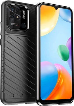 iMoshion Hoesje Geschikt voor Xiaomi Redmi 10C Hoesje Siliconen - iMoshion Thunder Backcover - Zwart