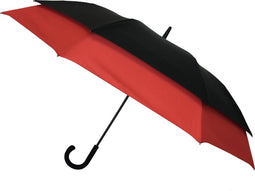 Smati Double Extension Paraplu - Stormbestendig - Extra Sterk - Ø128cm - Zwart/Rood
