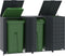 vidaXL - Containerberging - 3 - containers - 207x79x117 - cm - staal - antraciet