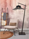 GOOD&MOJO Vloerlamp Ibiza - Bamboe Zwart - 83x65x176cm - - Staande lampen voor Woonkamer - Slaapkamer
