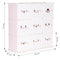 Speelgoedkast - 110x110x37 cm - 9 deuren - roze - snuitjes
