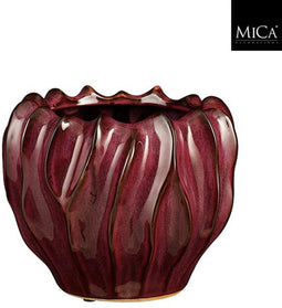 Mica Decorations Bloempot Thom - 23.5x23.5x19 cm - Keramiek - Paars