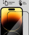 Lunso - Geschikt voor iPhone 14 Pro - Gehard Beschermglas - Full Cover Screenprotector - Black Edge