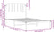 vidaXL - Bedframe - met - hoofdbord - metaal - zwart - 107x203 - cm