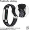 iMoshion Bandje Geschikt voor Fitbit Alta (HR)/Grijs - iMoshion Siliconen sport band zilveren gesp zonder pinnetje - Zwart